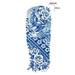 Kum Saati Figürlü Sonradan Kararan Yarı Kalıcı Geçici Kol Dövme Tattoo