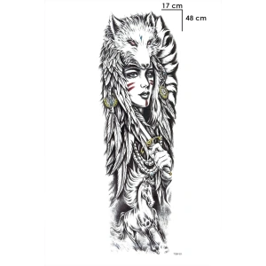 Kurt Başlıklı Kız Kol Geçici Dövme Tattoo