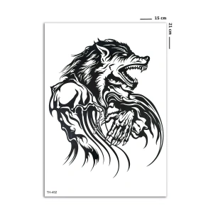 Kurt Büyük Dövme Geçici Tattoo