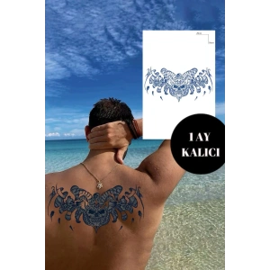 Kurukafa Figürlü 12 Saat Sonra Kararan Geçici Dövme Tattoo