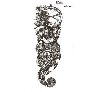 Kurukafa Kol Dövme Geçici Tattoo