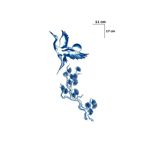 Kuş Sonradan Kararan Yarı Kalıcı Geçici Dövme Tattoo