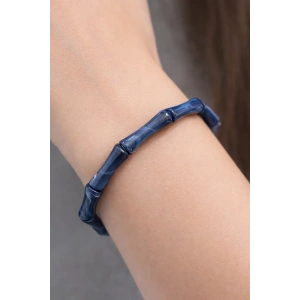 Lacivert Renk Boncuk Detaylı Bileklik