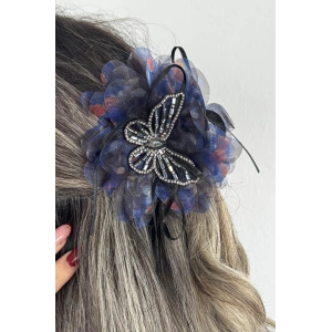 Lacivert Renk Kelebek Figürlü Mandal Toka