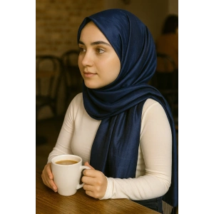 Lacivert Renk Tafta Şal