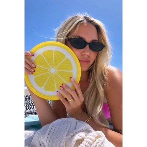 Limon  Desenli Katlanabilir Yelpaze