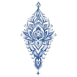 Lotus Figürlü 12 Saat Sonra Kararan Geçici Dövme Tattoo