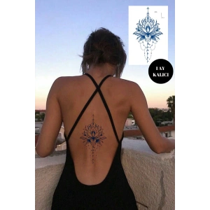 Lotus Figürlü 12 Saat Sonra Kararan Geçici Dövme Tattoo