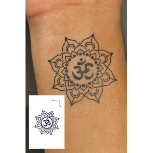 Mandala Figürlü 12 Saat Sonra Kararan Geçici Dövme Tattoo