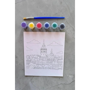 Manzara Desenli Boyama Seti