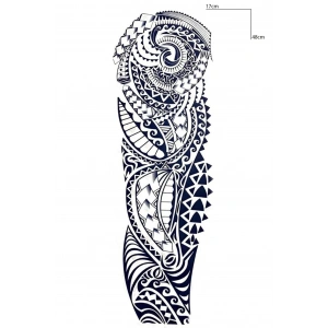 Maori Figürlü 12 Saat Sonra Kararan Geçici Kol Dövme Tattoo