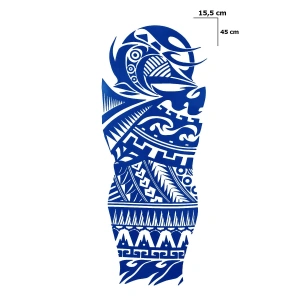 Maori Figürlü Sonradan Kararan Yarı Kalıcı Geçici Kol Dövme Tattoo