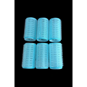 Mavi Renk 6lı Küçük Boy Bigudi Set