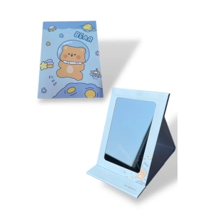 Mavi Renk Ayı Figürlü Masa Aynası