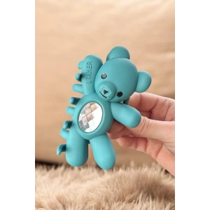 Mavi Renk Ayıcık Figürlü Taş Detaylı Mandal Toka