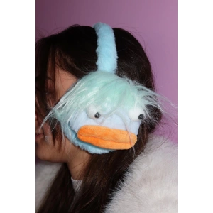 Mavi Renk Canavar Figürlü Peluş Kulaklık