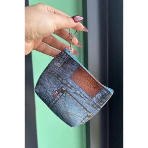 Mavi Renk Cep Figürlü Cüzdan Anahtarlık