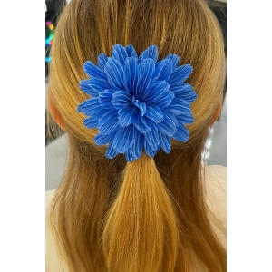 Mavi Renk Çiçek Figürlü Mandal Toka