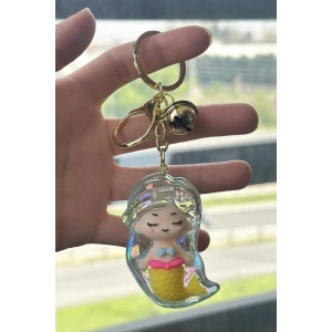 Mavi Renk Deniz Kızı Figürlü Anahtarlık