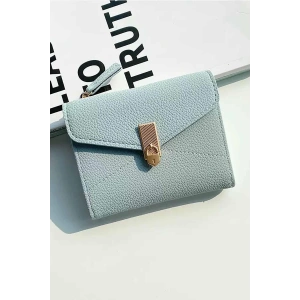 Mavi Renk Deri Kadın Cüzdan/Kartlık