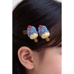 Mavi Renk Dondurma Figürlü Yan Toka