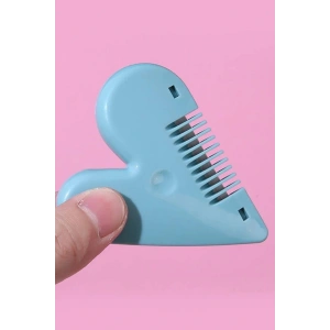 Mavi Renk Kalp Figürlü Saç Kırık Alma Aparatı