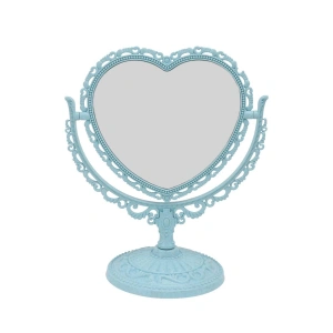 Mavi Renk Kalp Şeklinde Dönebilen Masa Ayanası