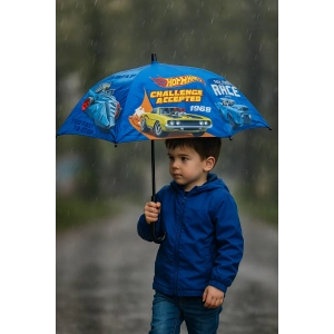 Mavi Renk Karışık Figürlü Kılıflı Çocuk Şemsiye