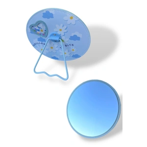 Mavi Renk Karışık Figürlü Yuvarlak Masa Aynası