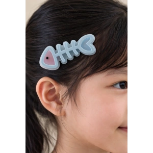 Mavi Renk Kılçık Figürlü Yan Toka