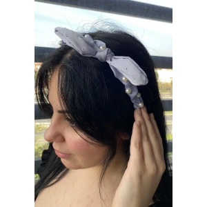 Mavi Renk Kurdele Figürlü İnci Detaylı Taç