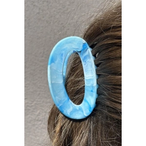 Mavi Renk Mermer Desenli Kemik Mandal Toka