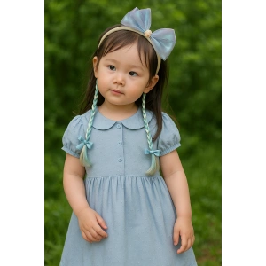 Mavi Renk Tavşan Figürlü Saç Detaylı Taç