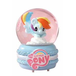 Mavi Renk Unicorn Figürlü Küçük Boy Işıklı Kar Küresi