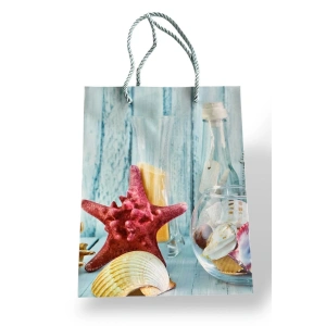 Mavi Renk Yıldız Figürlü Karton Çanta