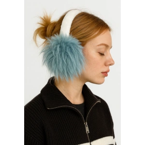 Mavi Ve Beyaz Renk Peluş Kulaklık