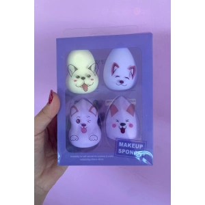 Mor Renk 4´lü Makyaj Süngeri