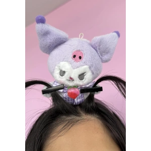 Mor Renk Anime Figürlü Perçem Tokası Detaylı Taç