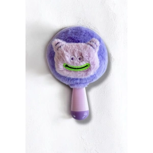 Mor Renk Canavar Figürlü Peluş El Aynası