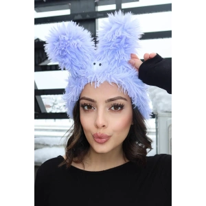 Mor Renk Canavar Figürlü Peluş Saç Bandı