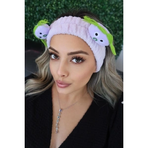 Mor Renk Canavar Figürlü Peluş Saç Bandı