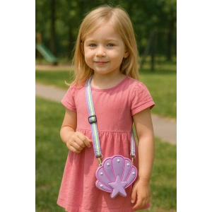 Mor Renk Deniz Kabuğu Figürlü Çocuk Çanta