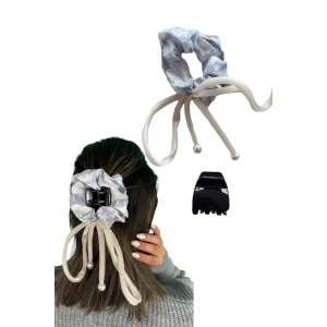 Mor Renk İnci Detaylı Mandal/Simit Toka