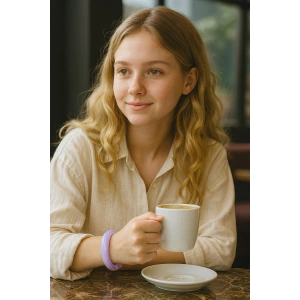 Mor Renk Kalın Kemik Mika Bileklik