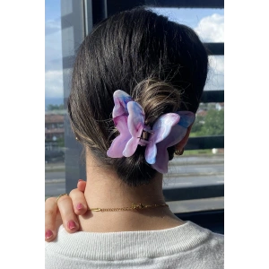 Mor Renk Kelebek Figürlü Mandal Toka