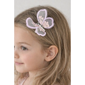 Mor Renk Kelebek Figürlü Yan Toka