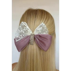 Mor Renk Kurdele Figürlü Taş Figürlü Otomat Toka