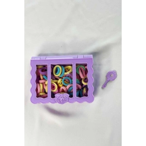 Mor Renk Kutulu Havlu Toka Set