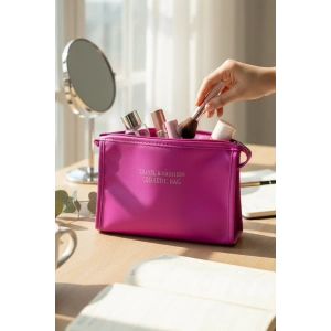 Mor Renk Makyaj Çantası