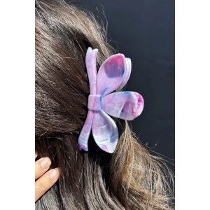 Mor Renk Mermer Desenli Kemik Mandal Toka